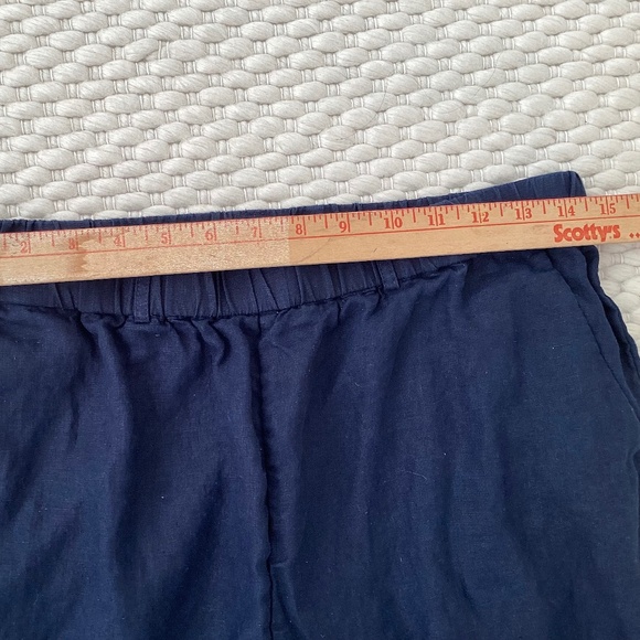 Quince 100% European Linen Pants Deep Navy Cropped Women’s Medium Relaxed - Picture 7 of 8